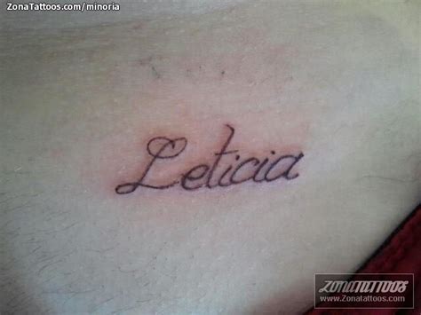 Nombre de leticia tatuaje